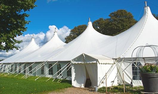 sleek white portable restrooms for events, providing a reliable and functional option for those in need in Commerce